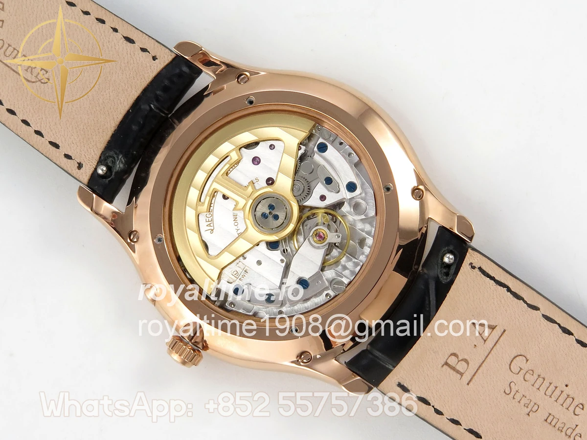 Jaeger-LeCoultre Master Ultra Thin Power Reserve RG APSF Cream Dial on Brown Leather Strap DD938 - Image 13