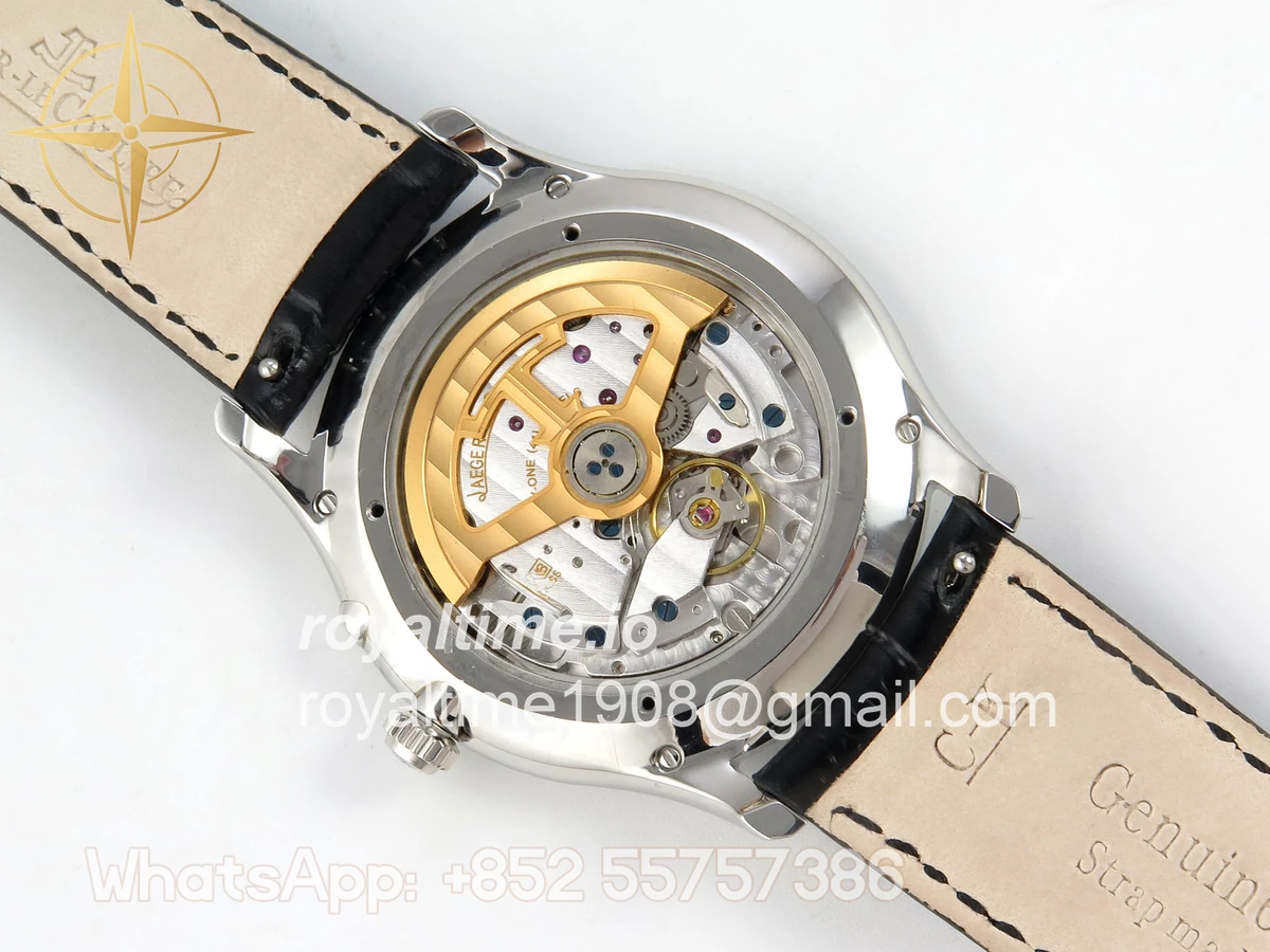 Jaeger-LeCoultre Master Ultra Thin Power Reserve SS APSF Silver Dial on Black Leather Strap DD938 - Image 13