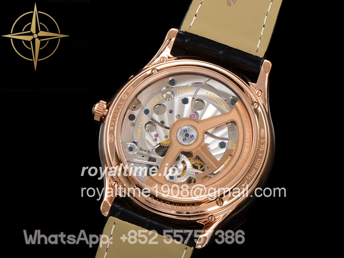 Jaeger-LeCoultre Master Ultra Thin Tourbillon White Dial with Diamond Bezel in Rose Gold - Image 13