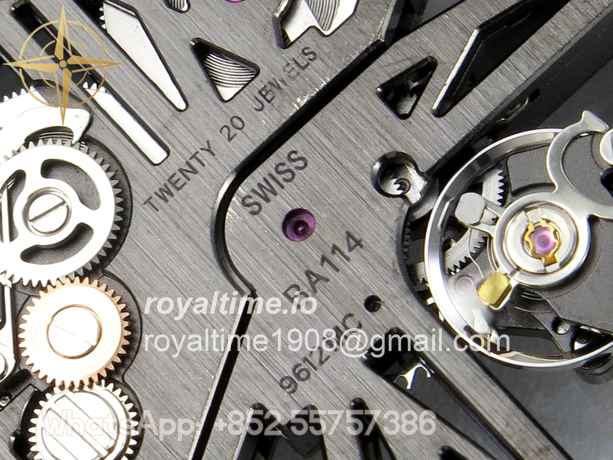 Cartier Santos de Cartier Skeleton PVD MLF Skeleton Dial on Black Leather Strap 9612MC - Image 13