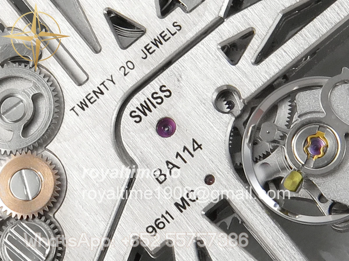 Cartier Santos de Cartier Skeleton SS MLF Skeleton Green Dial on SS SmartLink Bracelet 9611MC - Image 13