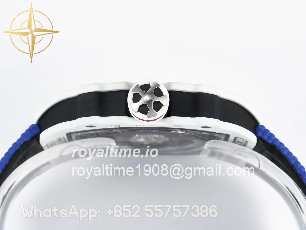 Richard Mille Custom Made RM67-02 White NTPT France Dial on Blue Nylon strap CRMA7 - Image 13