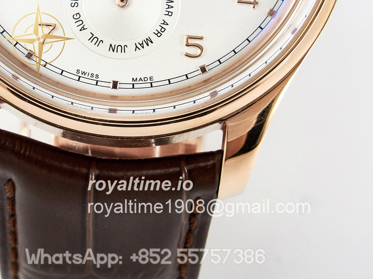 IWC IW5033 Portugieser Perpetual Calendar RG V9F White Dial on Brown Leather Strap A52610 - Image 13