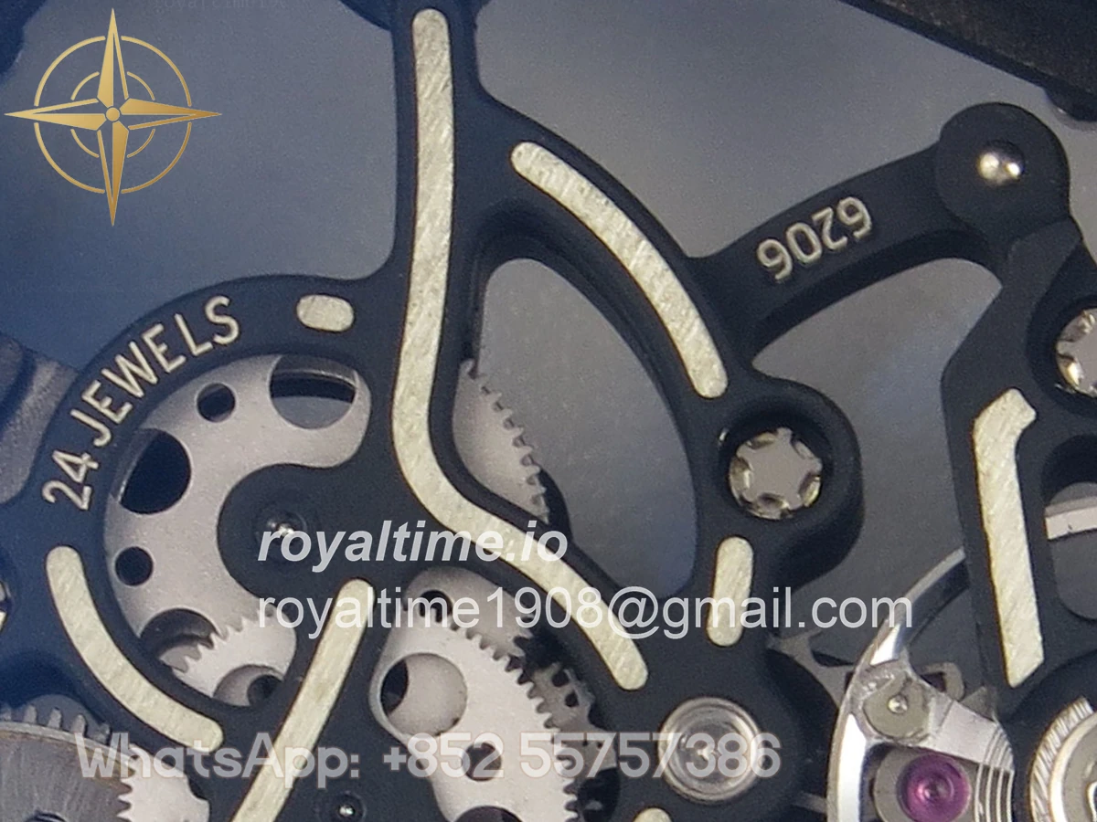 Richard Mille AVF RM061 White NTPT Black Inner Bezel Black Rubber Strap Vaucher RMUL2 Free Sprung (Mod) - Image 13