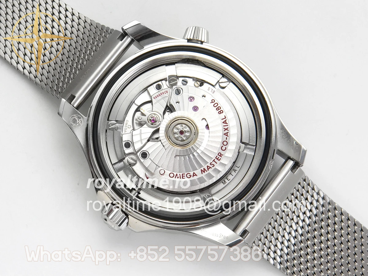 Omega Seamaster 300M Diver SS VSF Black/Orange Dial on SS Mesh Bracelet VS8806 - Image 13