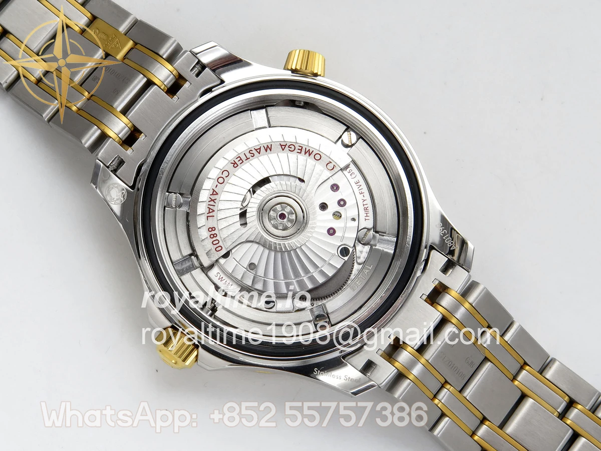 Omega Seamaster Diver 300M SS/YG ORF Blue Ceramic Blue Dial on SS/YG Bracelet OR8800 - Image 13