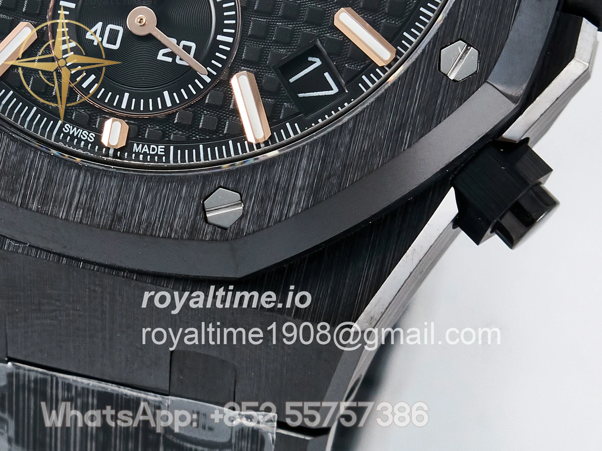 Audemars Piguet Royal Oak Chrono 26240 Black Ceramic APSF on Ceramic Bracelet SA4401 - Image 13