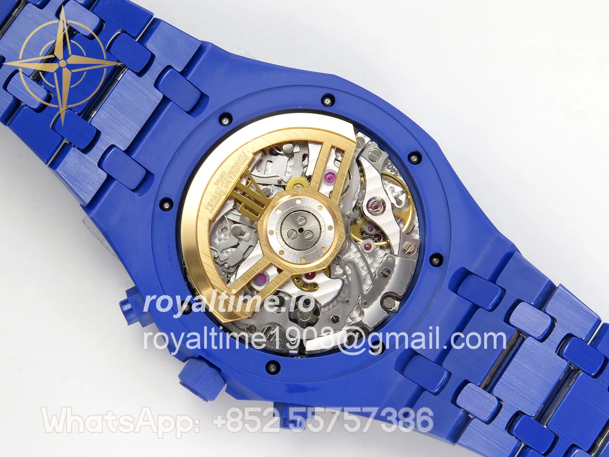 Audemars Piguet Royal Oak Chrono 26240 Blue Ceramic APSF Blue Dial On Blue Ceramic Bracelet SA4401 - Image 13