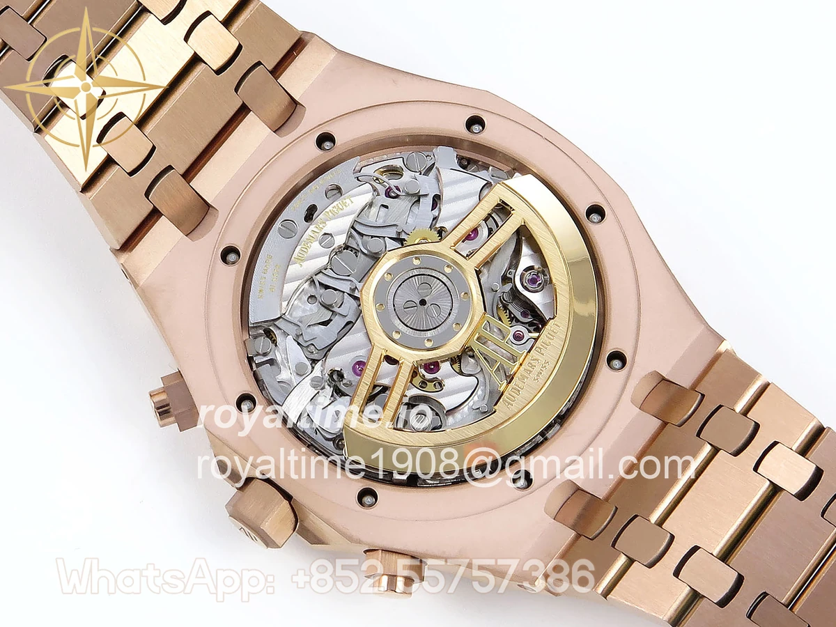 Audemars Piguet Royal Oak Chrono 26240 Frosted RG APSF Blue Dial on RG Bracelet SA4401 - Image 13