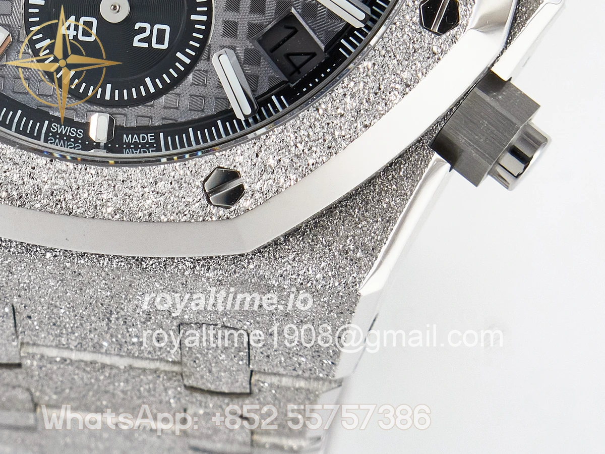 Audemars Piguet Royal Oak Chrono 26240 Frosted SS APSF Gray/Black Dial on Bracelet SA4401 - Image 13