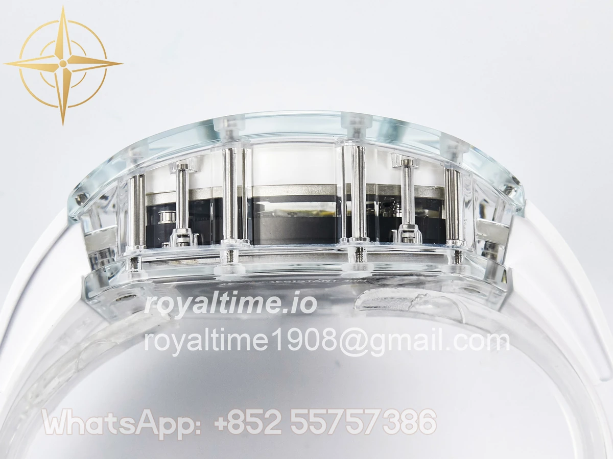 Richard Mille RM026 Transparent Tourbillon RMF Panda Skeleton Dial on Translucent Rubber Strap - Image 13