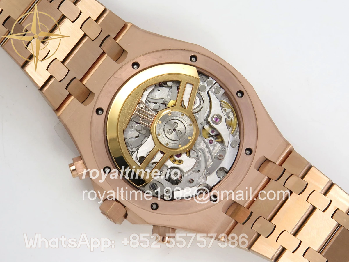 Audemars Piguet Royal Oak Chrono 26240 RG DDF Blue/RG Dial on RG Bracelet DD4401 (SW Dial) - Image 13