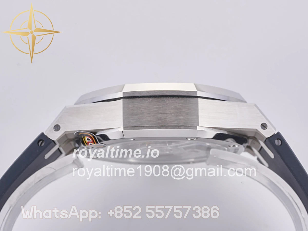 Audemars Piguet Royal Oak Chrono 26240 SS DDF Blue Dial on Blue Rubber Strap DD4401 (50th Anniversary) - Image 13