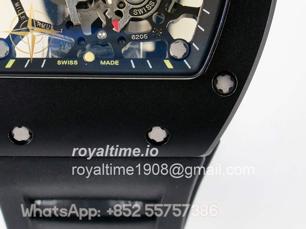 Richard Mille RM035-02 Black Ceramic SONIC Skeleton Dial on Black Rubber Strap RMUL1 - Image 13