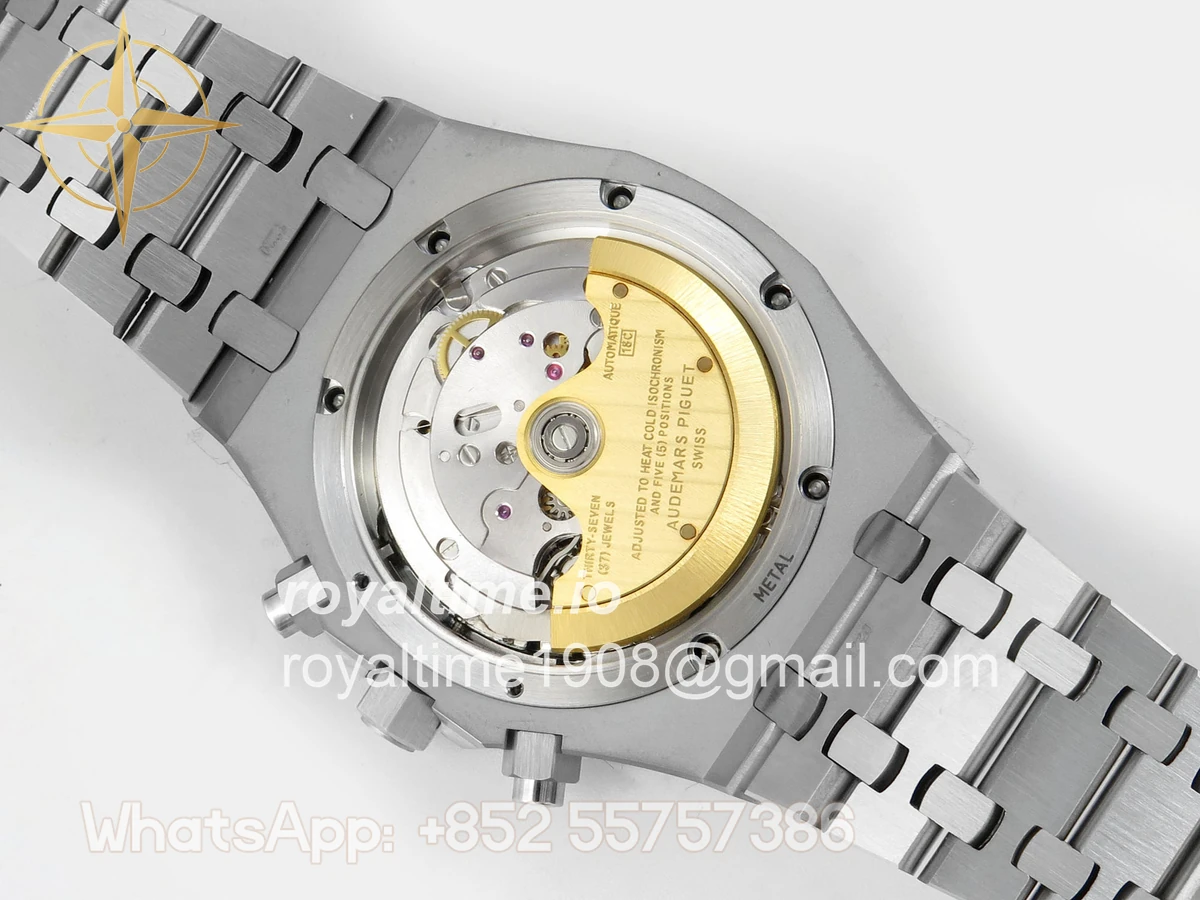 Audemars Piguet Royal Oak Chrono 26331 Frosted SS APSF Blue/White Dial on Bracelet A2385 - Image 13