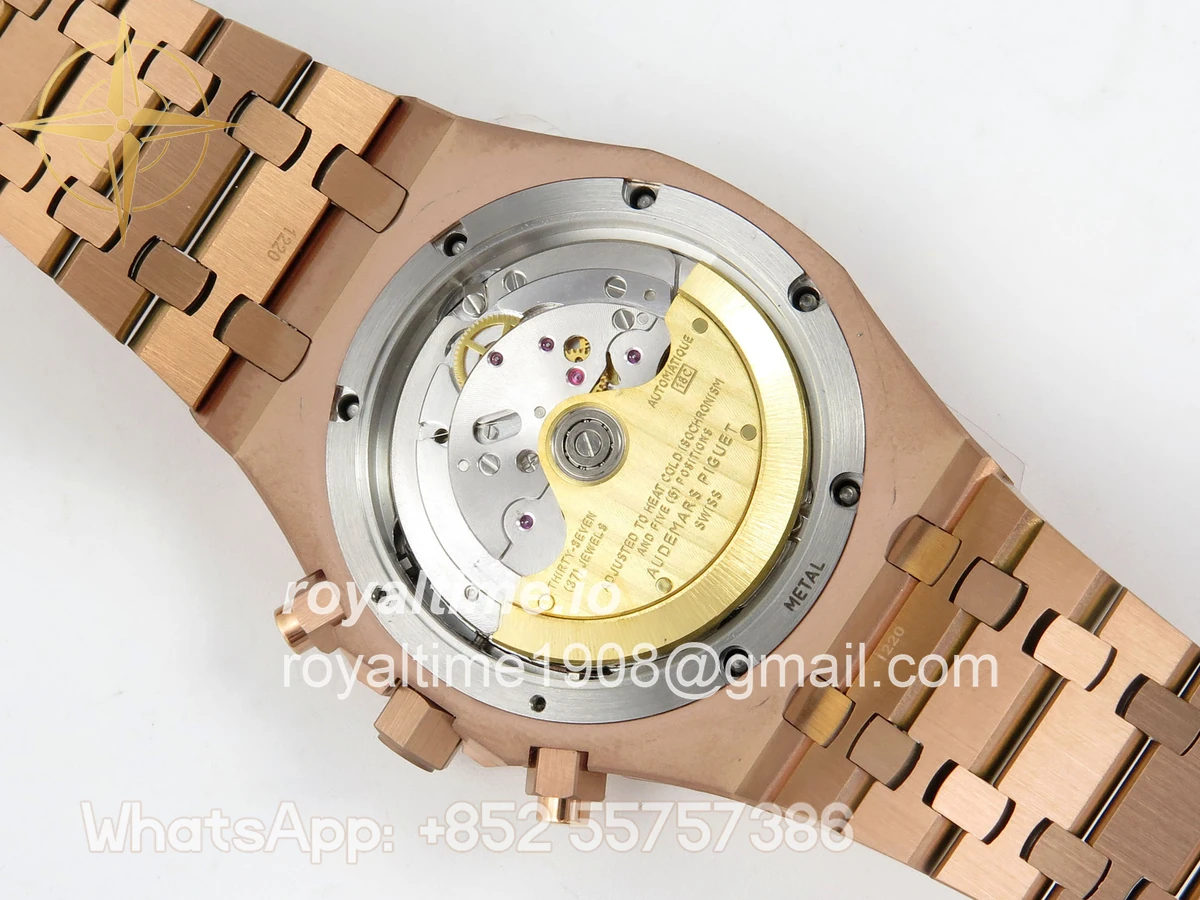 Audemars Piguet Royal Oak Chrono 26331 RG APSF Blue/RG Dial on RG Bracelet A2385 - Image 13