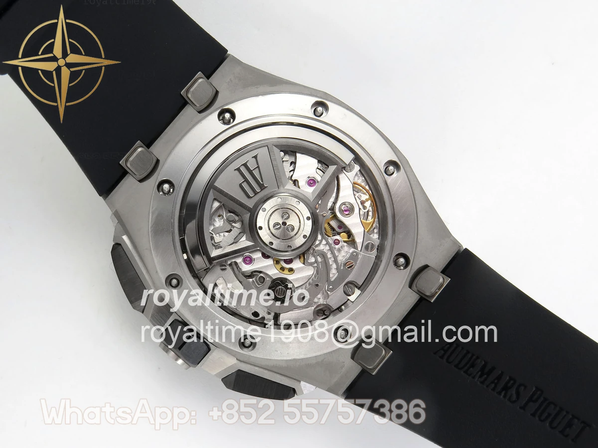 Audemars Piguet Royal Oak Offshore 43mm 26420 Ceramic Bezel SS DDF Black Dial On Black Rubber Strap DD4401 - Image 13