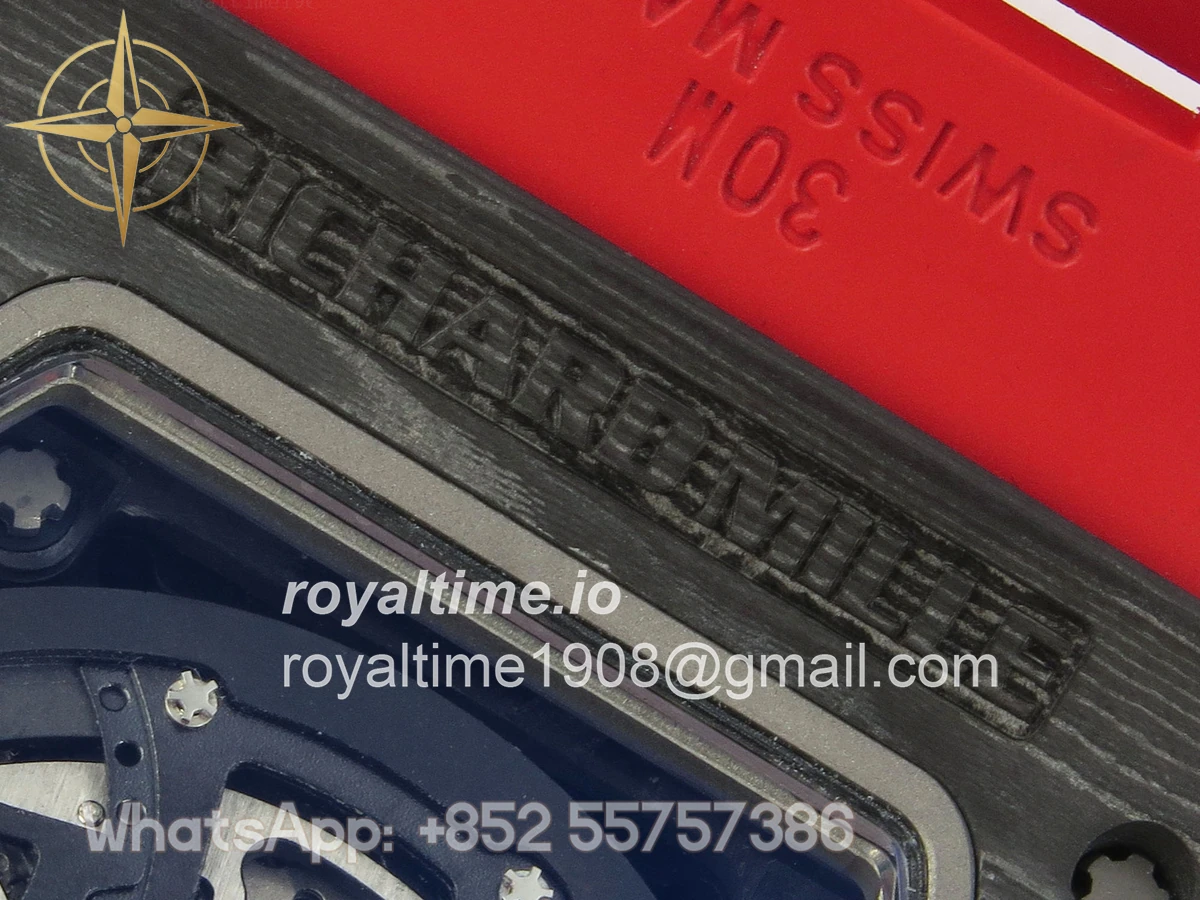 Richard Mille RM035-02 NTPT ZF Skeleton Dial on Red Rubber Strap RMAL1 V7 - Image 13