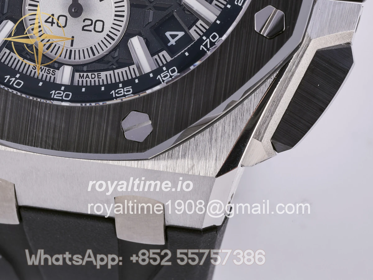 Audemars Piguet Royal Oak Offshore 43mm 26420so SS DDF Black/White Dial on Black Rubber Strap DD4401 - Image 13