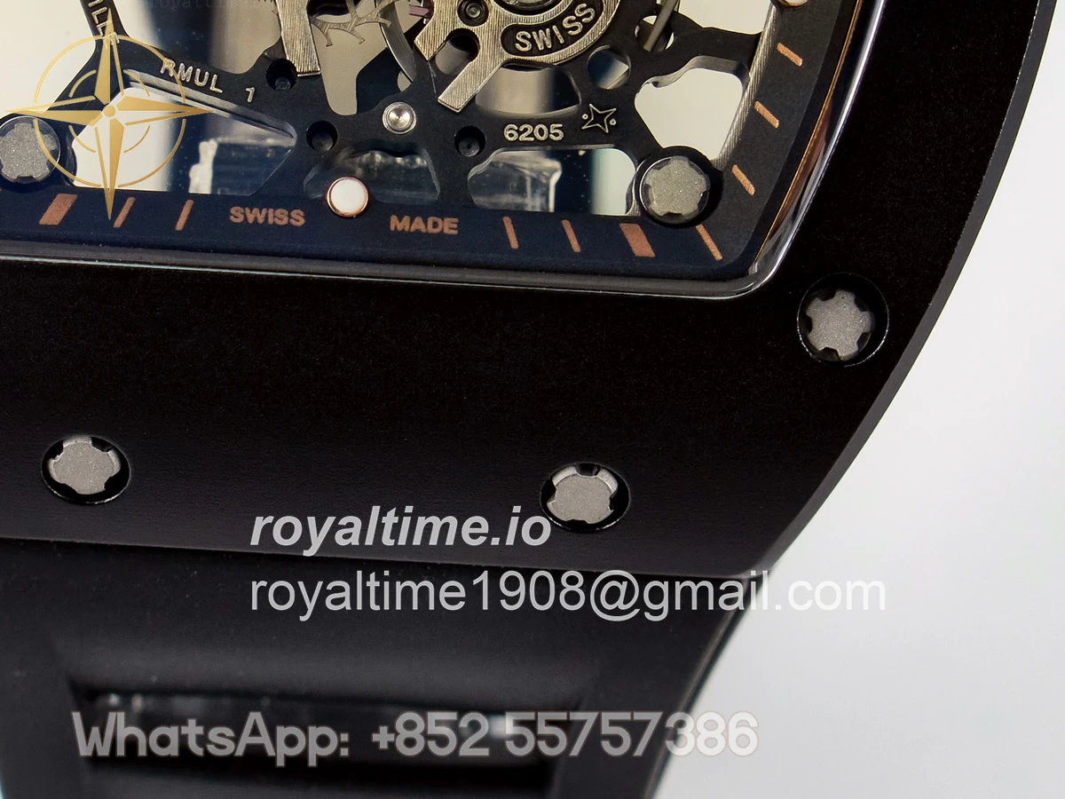 Richard Mille RM035-02 RG Black Ceramic SONIC Skeleton Dial on Black Rubber Strap RMUL1 - Image 13