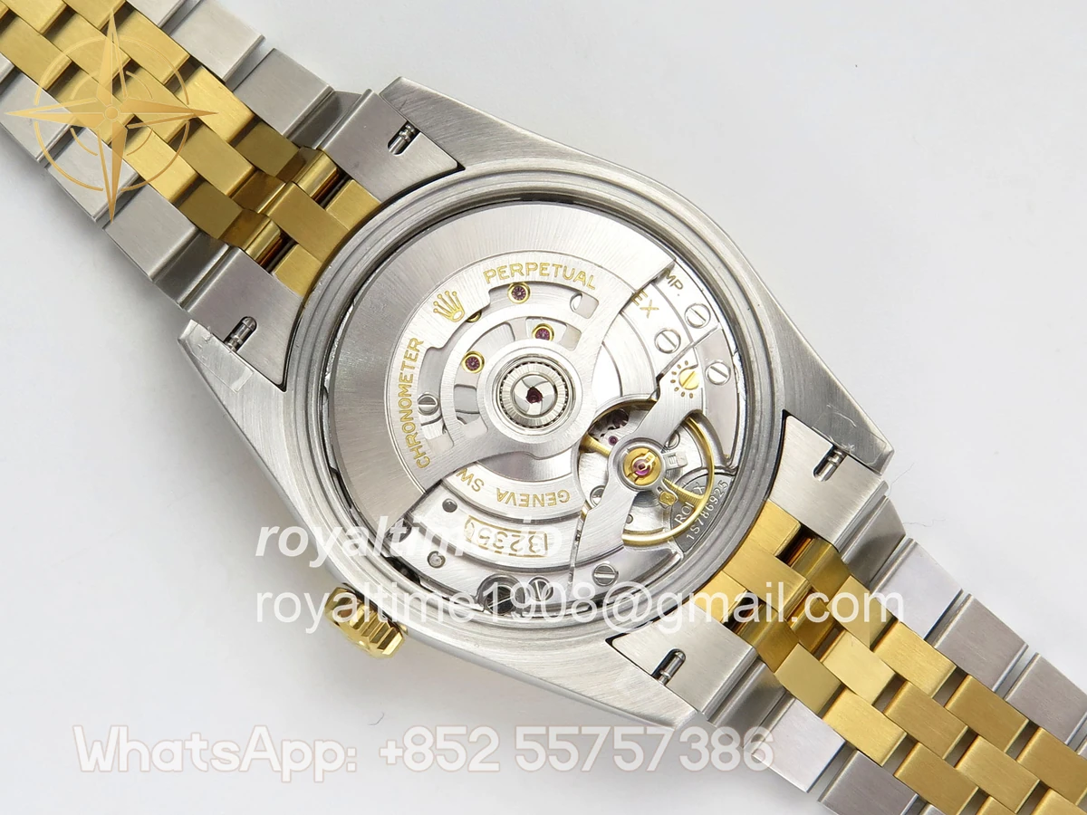 Rolex DateJust 36 126233 QF Gray Dial Green Roman on Jubilee Bracelet QF3235 - Image 13