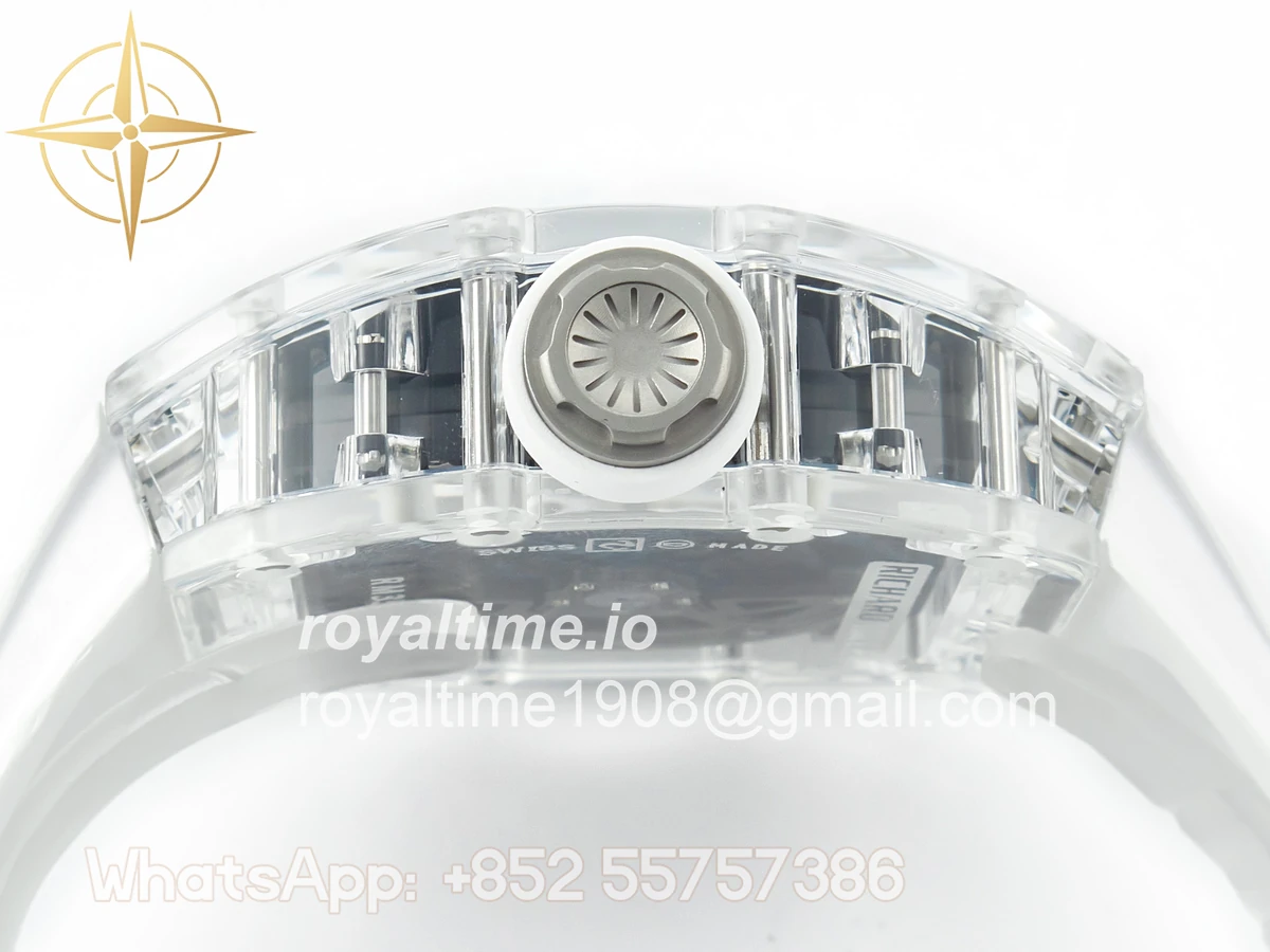 Richard Mille RM035 TRANSPARENT SONIC Skeleton Dial on White Rubber Strap RMUL2 V2 - Image 13