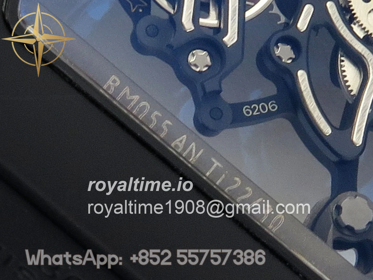 Richard Mille RM055 Black Ceramic APSF on Black/Red Inner Bezel on Black Rubber Strap RMUL2 - Image 13