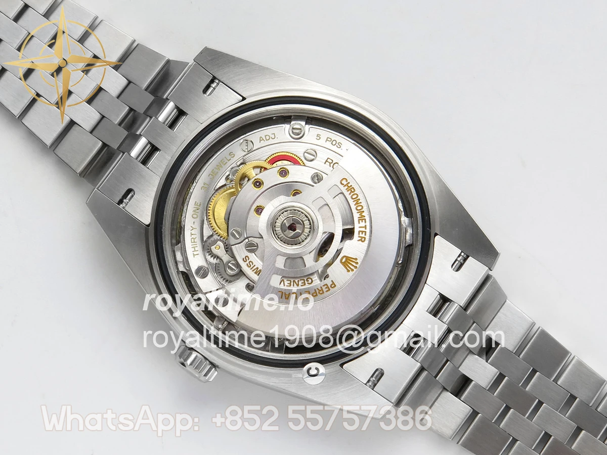 Rolex DateJust 41 126334 904L SS SCF Gray Dial Green Roman on Jubilee Bracelet VR3235 - Image 13