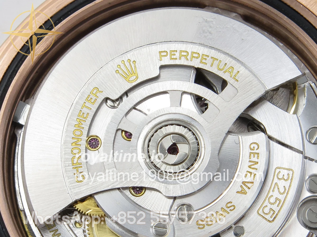 Rolex DayDate 40 RG QF 904L Steel Brown Crystal Dial on President Bracelet VR3255 V8 (Gain Weight) - Image 14