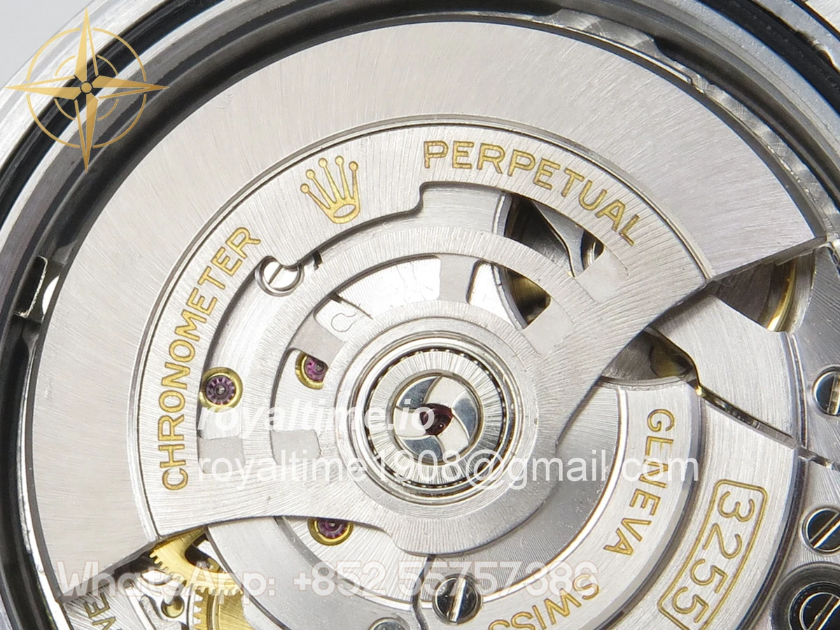 Rolex DayDate 40 SS QF 904L Steel White Roman Dial on President Bracelet VR3255 V8 (Gain Weight) - Image 14