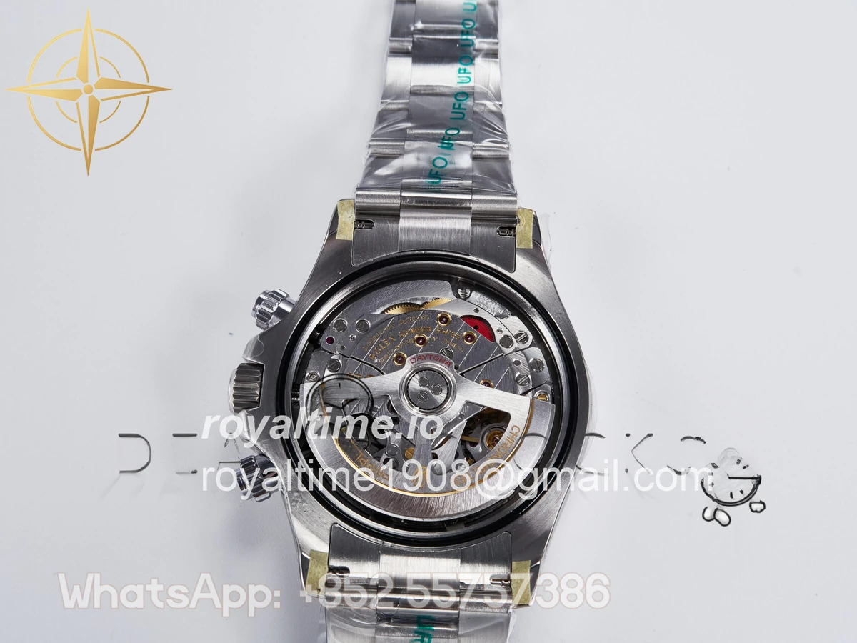 Rolex Daytona 126500 UFO 904L Steel Black Dial on SS Bracelet UF4131 (Free Sprung) - Image 14