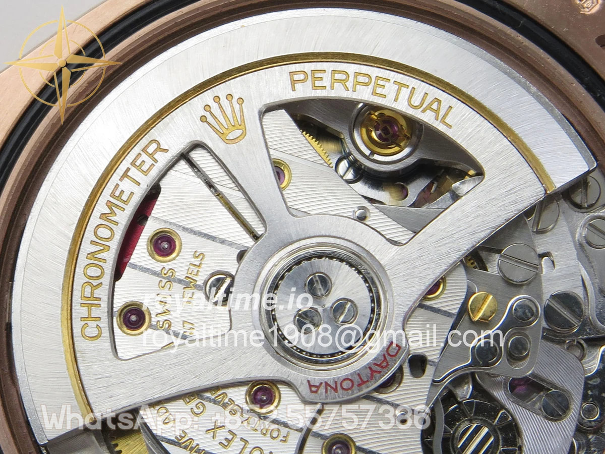 Rolex Daytona 126515 QF RG/Black Dial on Oysterflex Strap JH4131 V18 (Free Sprung) Weighted 157g - Image 14