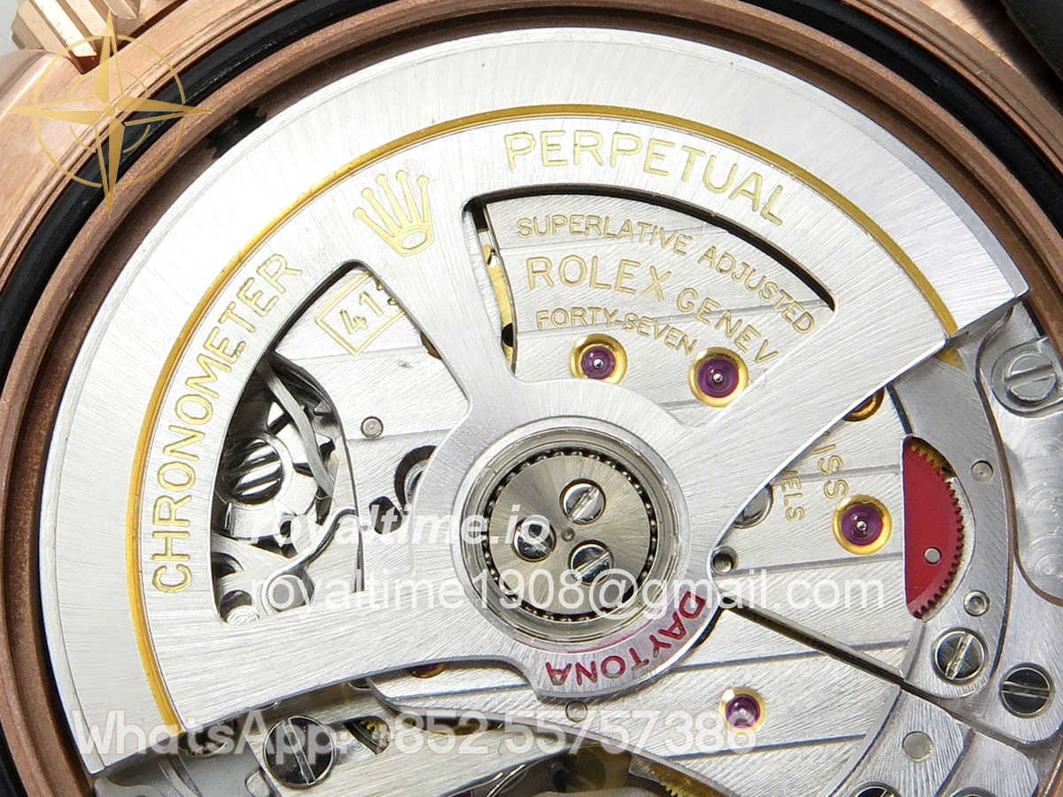 Rolex Daytona 126515 TMF Black/RG Diamonds Dial on Oysterflex Strap DD4131(162g) - Image 14