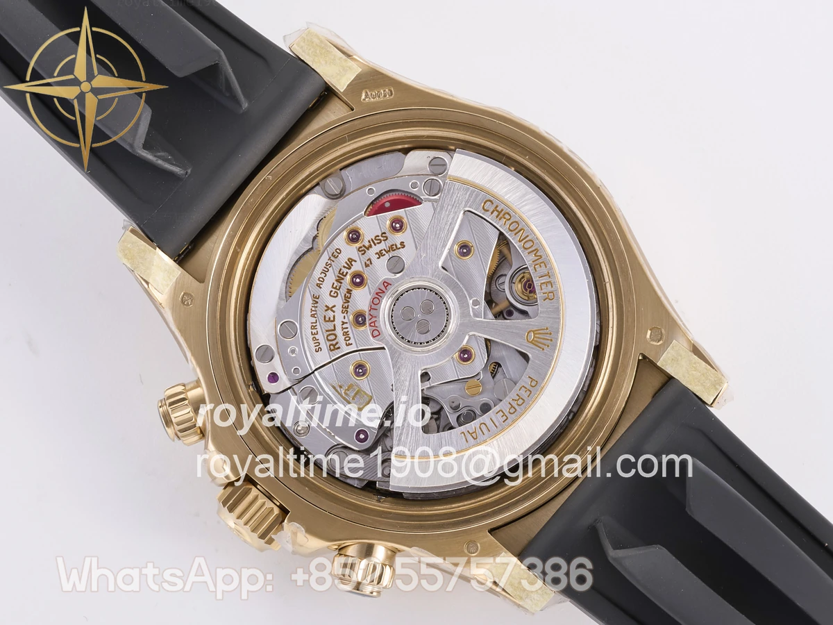 Rolex Daytona 126518 3BF YG/Black Dial Sticks Markers on Oysterflex Strap Weighted 160g - Image 14