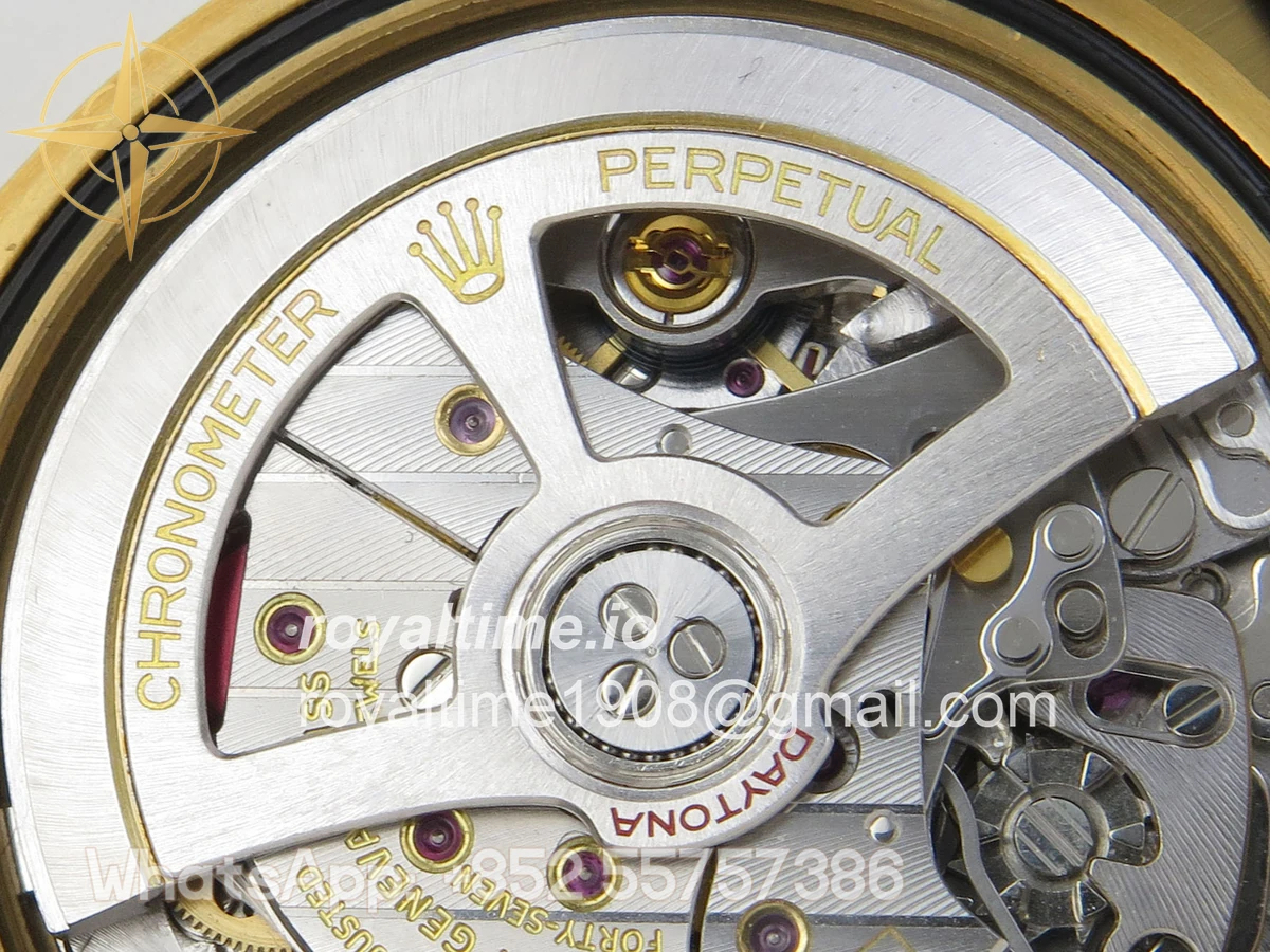 Rolex Daytona 126518 QF Black/YG Dial on Oysterflex Strap JH4131 V18 (Free Sprung) Weighted 157g - Image 14