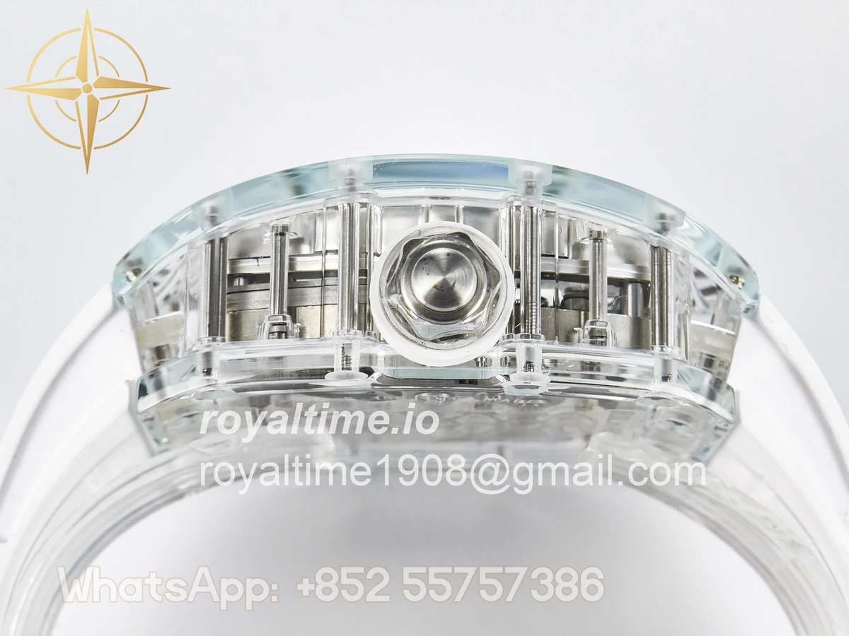 Richard Mille RM56-01 Transparent Tourbillon RMF Skeleton Dial on White Rubber Strap - Image 14