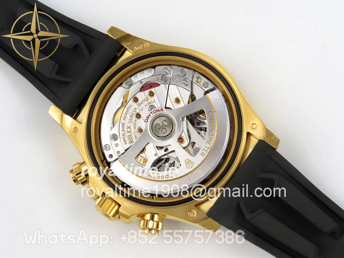 Rolex Daytona 126518 TMF YG/Black Dial on Oysterflex Strap SH4131 (Weighted) - Image 14