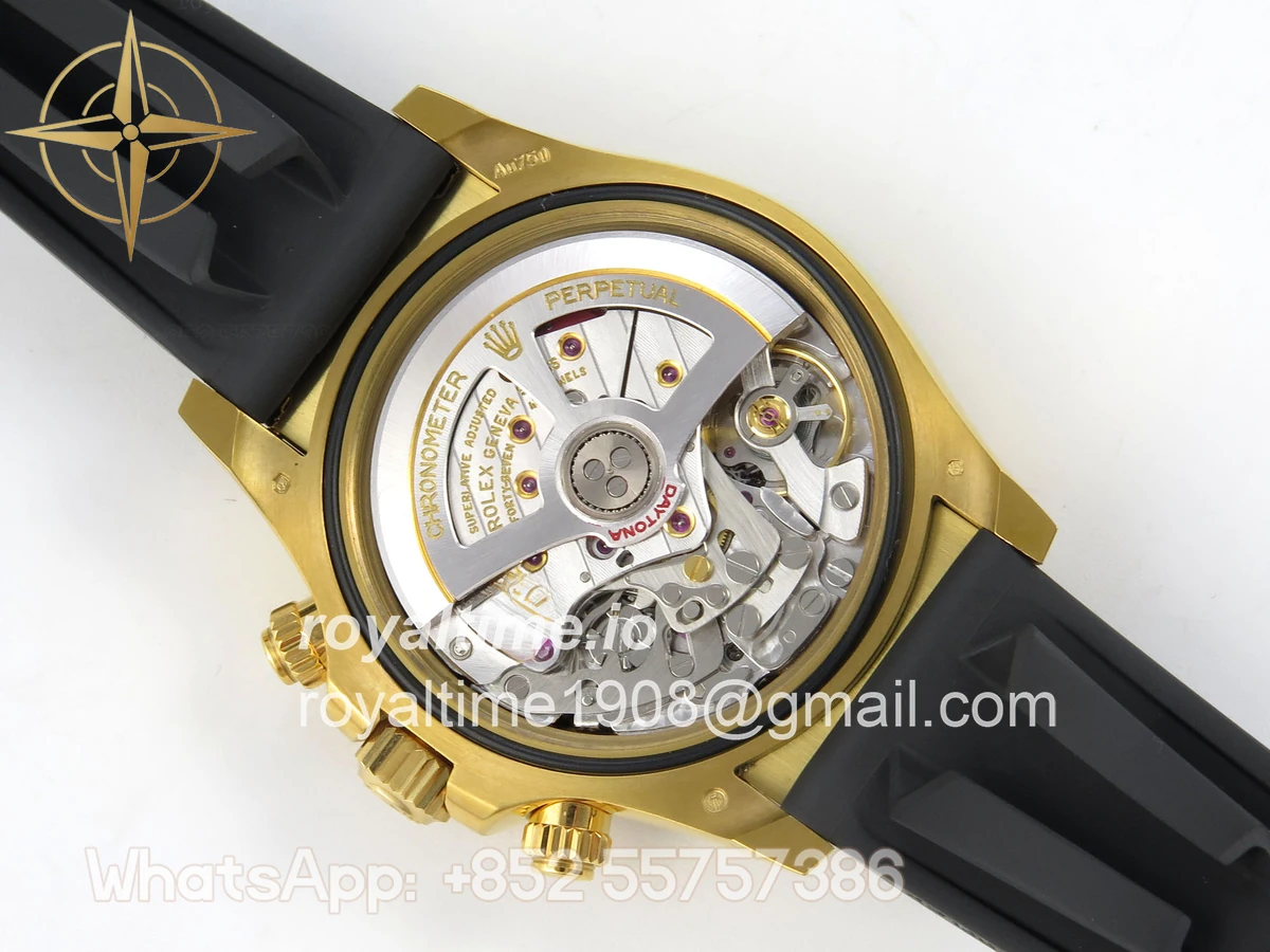 Rolex Daytona 126518 YG Clean Plus YG/Black Dial on Black Rubber Strap DD4131 - Image 14