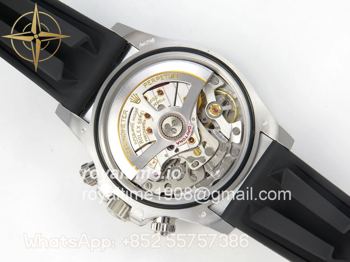 Rolex Daytona 126519 SS Clean Plus Black/Gray Dial on Black Rubber Strap DD4131 - Image 14