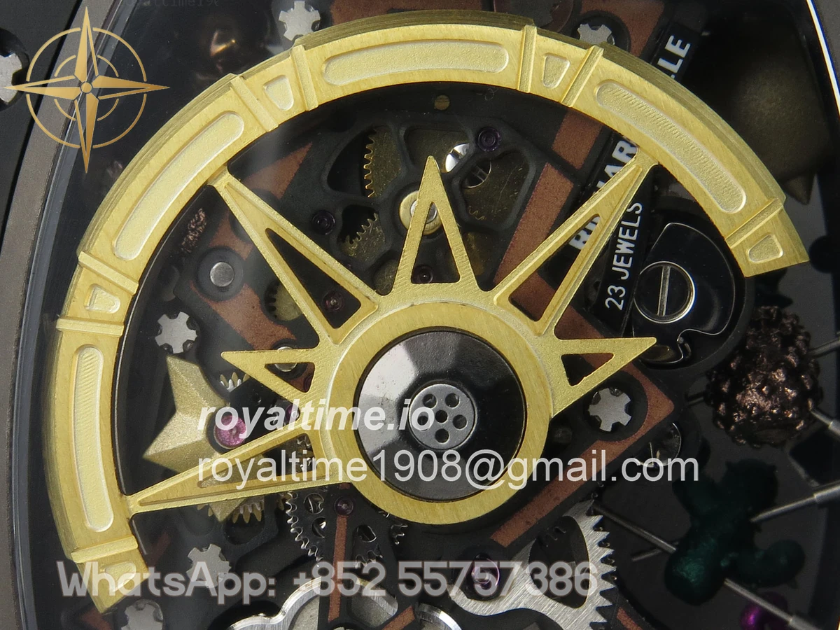 Richard Mille RM88 Tourbillon Smiley Black Ceramic RMF on Black Rubber Strap - Image 14