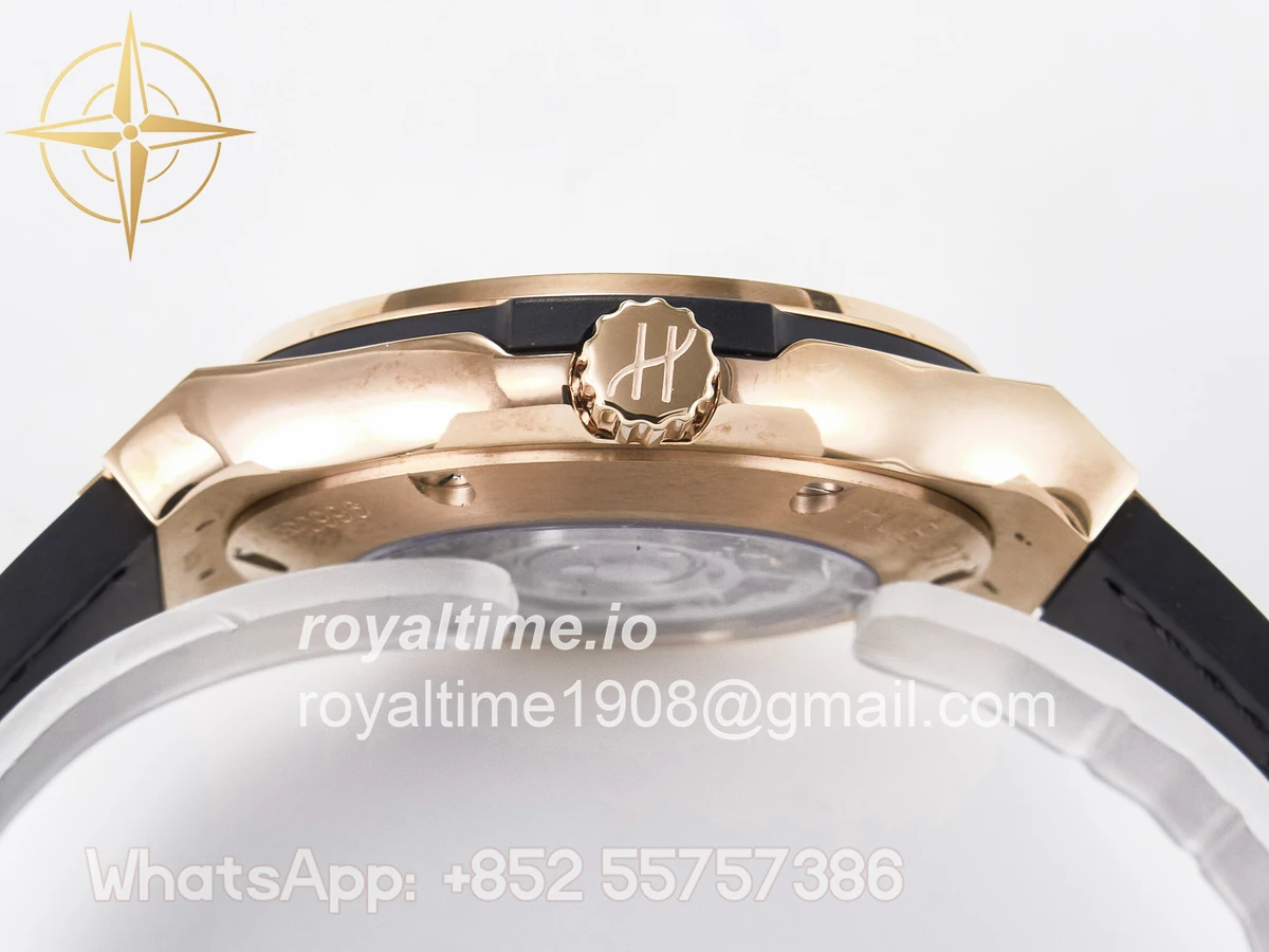 Hublot Classic Fusion 38mm RG JJF White Dial on Black Gummy Leather Strap - Image 14