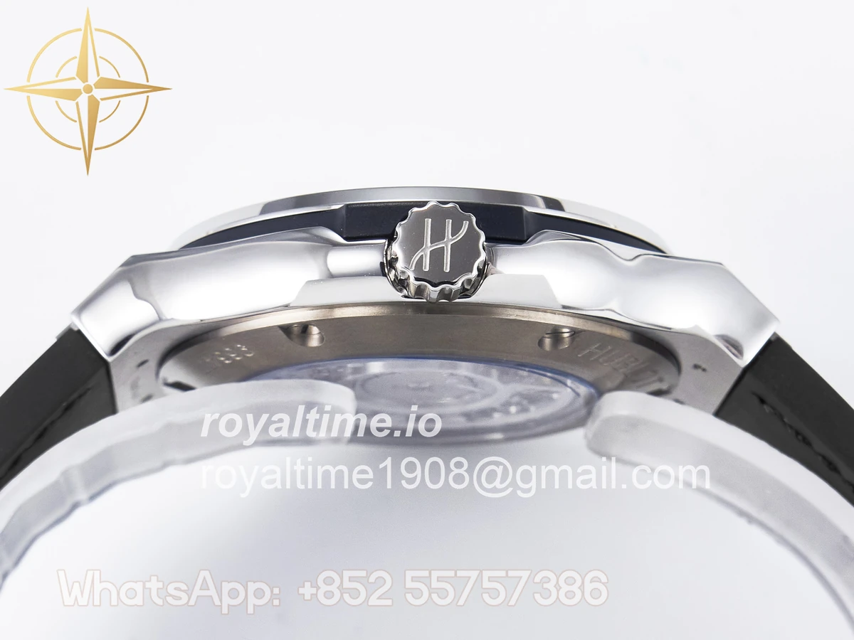 Hublot Classic Fusion 38mm SS JJF Gray Dial on Black Gummy Leather Strap - Image 14