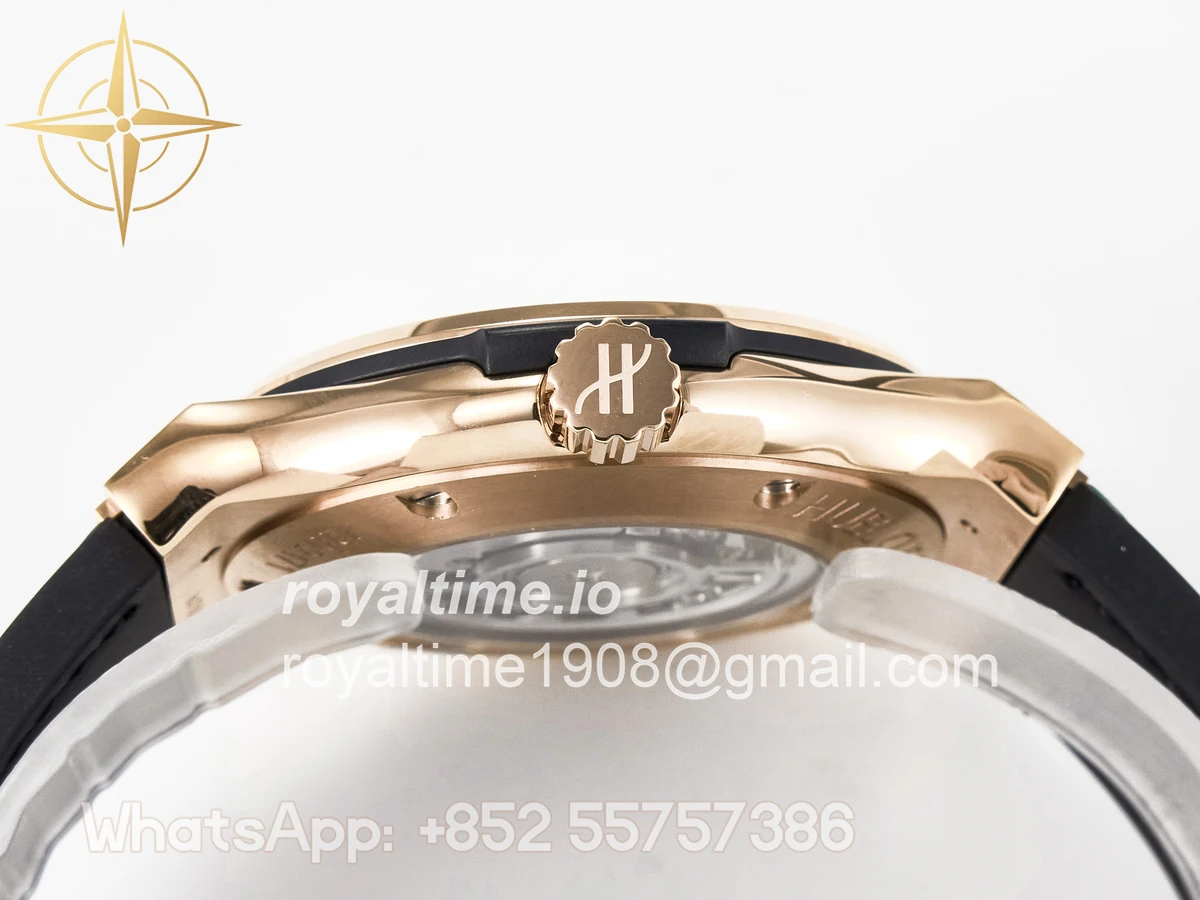 Hublot Classic Fusion 42mm RG JJF Green Dial on Green Gummy Leather Strap - Image 14