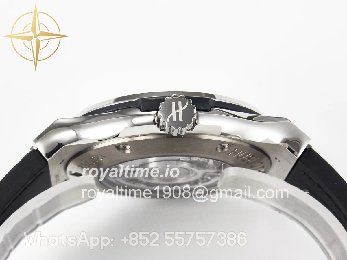 Hublot Classic Fusion 42mm SS JJF Green Dial on Green Gummy Leather Strap - Image 14