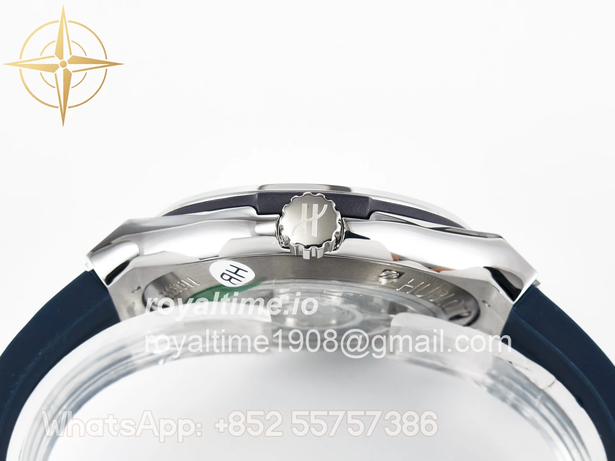 Hublot Classic Fusion Bang 42mm HBF Blue Dial on Blue Rubber Strap A2892 - Image 14