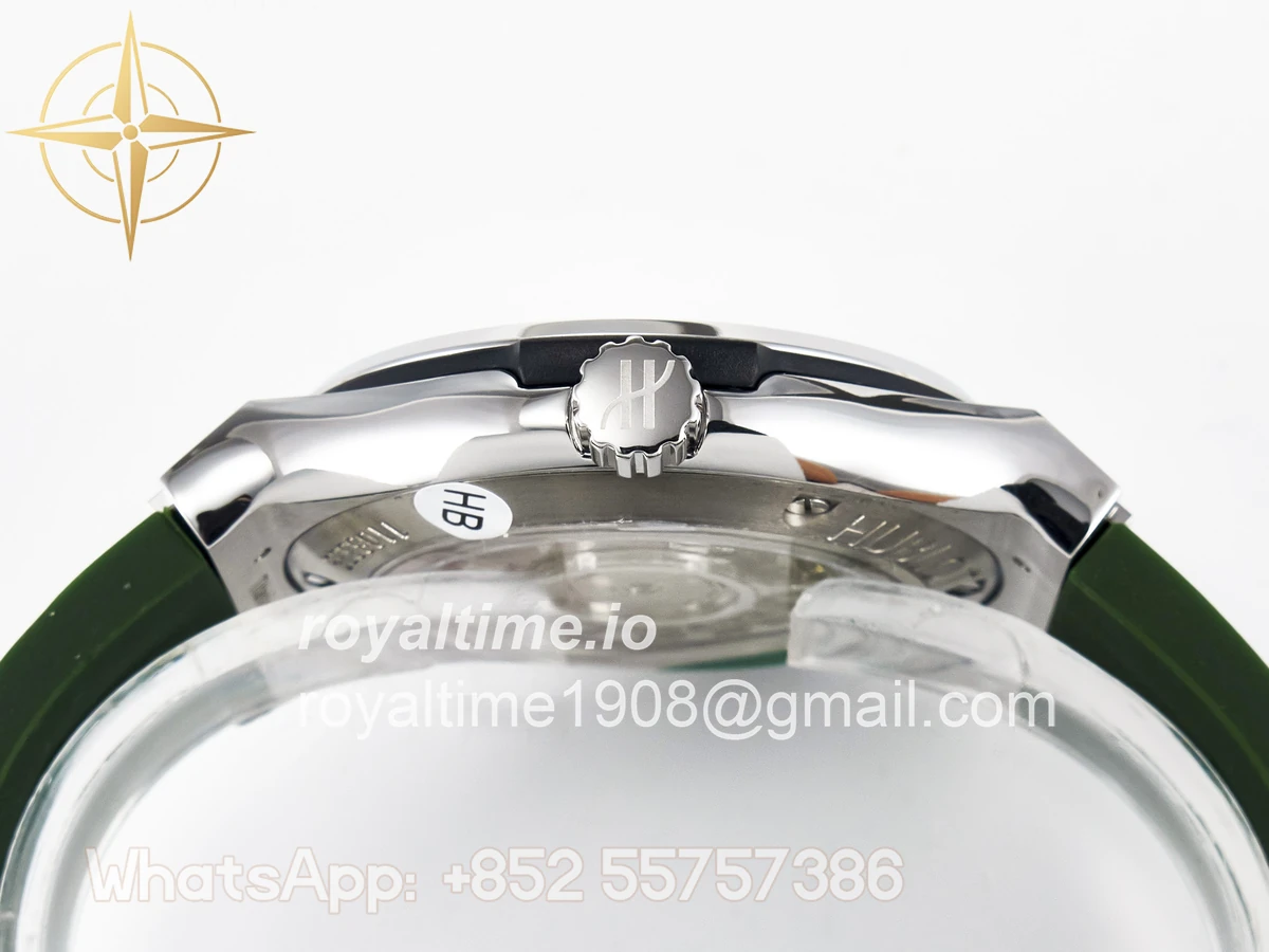 Hublot Classic Fusion Bang 42mm HBF Green Dial on Green Rubber Strap A2892 - Image 14