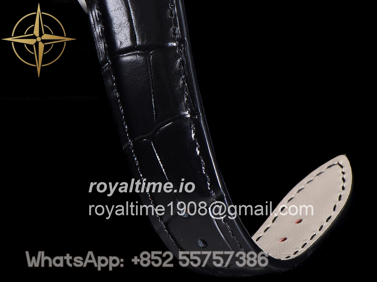 Jaeger-LeCoultre Master Calendar Silver Dial in Steel on Black Leather Strap - Image 14