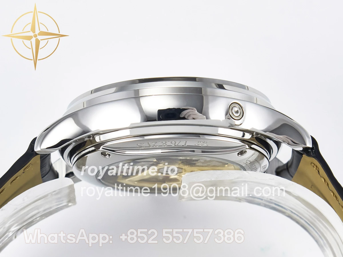 Jaeger-LeCoultre Master Ultra Thin Perpetual Calendar SS V9F Gray Dial Diamonds Bezel on Black Leather Strap A868 V2 - Image 14