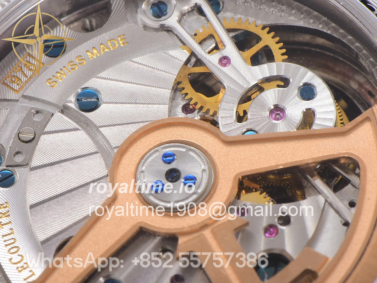 Jaeger-LeCoultre Master Ultra Thin Tourbillon Blue Dial with Diamond Bezel in White Gold - Image 14