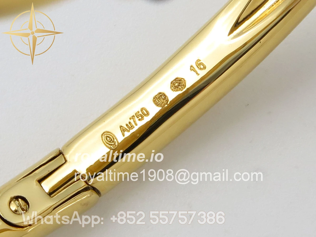 Cartier Baignoire De Cartier YG BLSF White Dial on YG Medium Size Bracelet Swiss Quartz - Image 14